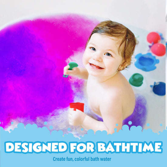 Tub Works® bath color fizzies — Nontoxic and fragrance-free bathwater additive