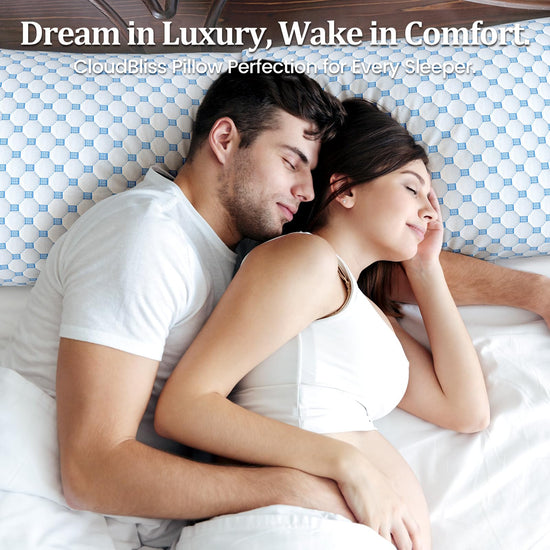 Cooling bed pillows — Shredded memory foam with adjustable height and washable case