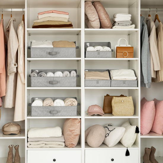 Trapezoid storage bins — versatile organizer baskets for shelves by Granny Says
