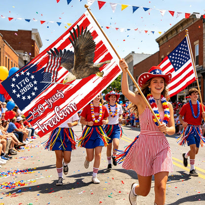 250 Anniversary USA Flag 3x5 Outdoor American Flag Double Sided 3-Ply 1776-2026 250 Years of Freedom Patriotic Flags Banner for 4th of July Memorial Independence Veterans Labor Armed Forces
