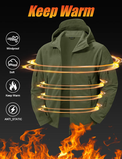 Crysully coat — Warm fleece hooded jacket for outdoor adventures