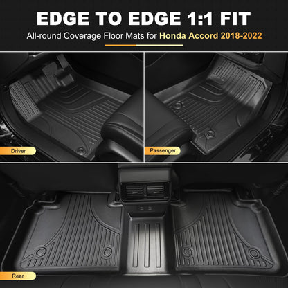 Vehicle mat — TPE custom fit floor liner for Honda Accord 2018-2022