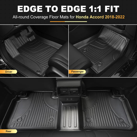 Vehicle mat — TPE custom fit floor liner for Honda Accord 2018-2022