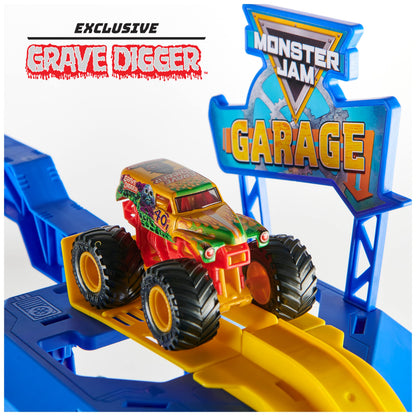 Monster Jam - toy vehicle set with monster trucks and accessories.