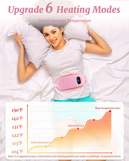 FSA HSA eligible electric heating pad — Cordless, portable design with 6 heat and massage modes