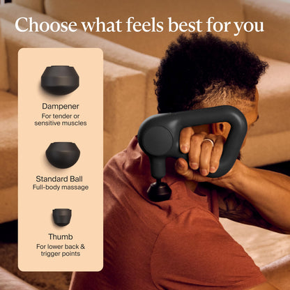 TheraGun massager — quiet deep tissue therapy with Bluetooth connectivity