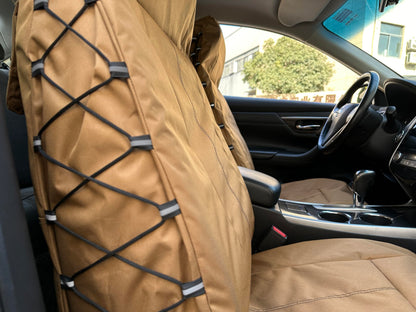 CSCOMFY tan seat covers - waterproof tactical organizers for vehicles