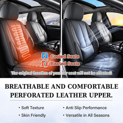 Coverado seat covers - waterproof nappa leather car seat protector for sedans and SUVs