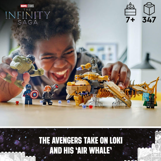 LEGO Marvel building set — Avengers vs. The Leviathan with Hulk and 4 minifigures