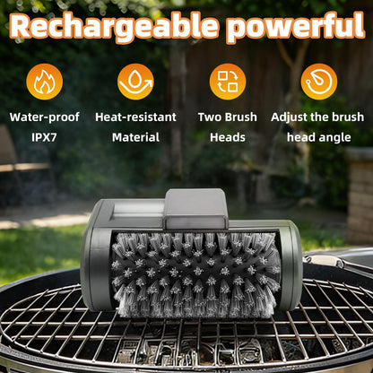 Electric Grill Brush for Outdoor Grill, High Torque Grill Rescue Brush with 4000mAh Cordless BBQ Grill Cleaner 3 Speed Automatic Barbecue Grate Cleaner Tool
