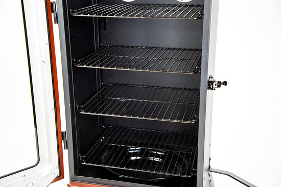 Pit Boss food smoker — 3-series gas vertical smoker in red hammertone