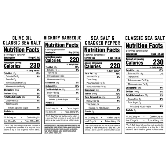 Boulder Canyon kettle style potato chips variety pack - assorted flavors in 1.5oz bags