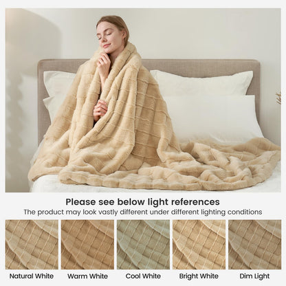 Cozy Bliss throw blanket — fluffy faux fur for couch and sofa bed
