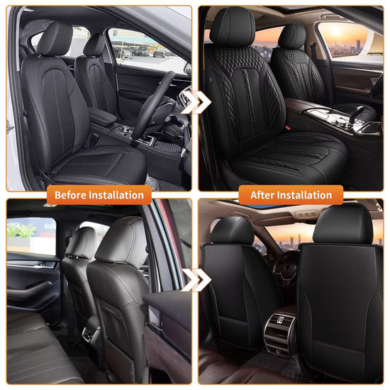 AOMSAZTO truck seat covers - waterproof faux leather for Chevrolet Silverado 2007-2025