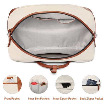 Duffel bag — Large canvas travel bag with shoe compartment, 3 pieces set