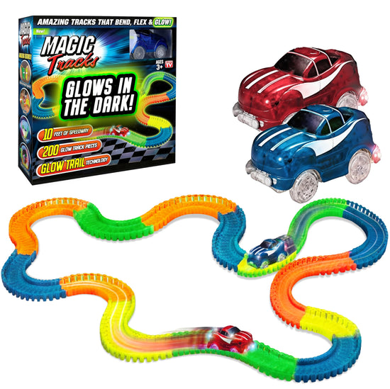 Ontel Magic Tracks glow in the dark bendable racetrack with LED race car