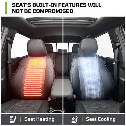 Car seat covers - custom waterproof faux leather for Toyota Tacoma 2016-2023