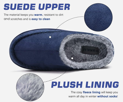KuaiLu mens slippers with arch support and memory foam for indoor outdoor use