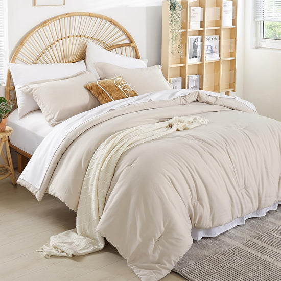 Bedding set — Lightweight microfiber boho queen set with sheets and pillow shams