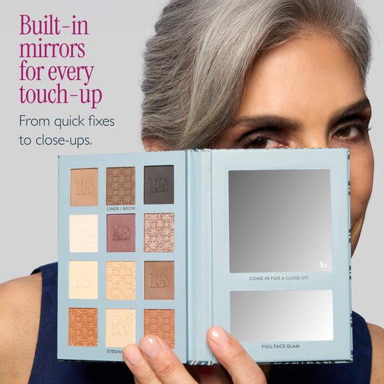 Makeup palette — All-in-one travel set with eyeshadows, blush and lip creams