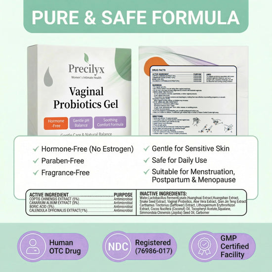 Precilyx Vaginal Probiotics Intimate Care Gel for Women with Boric Acid Odor Control,Itch Relief & pH Balance Hormone-Free | BV & Yeast Infection Care | Dryness Moisturizer,7 Pre-Filled Applicators