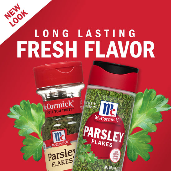 McCormick parsley flakes — dried herb seasoning
