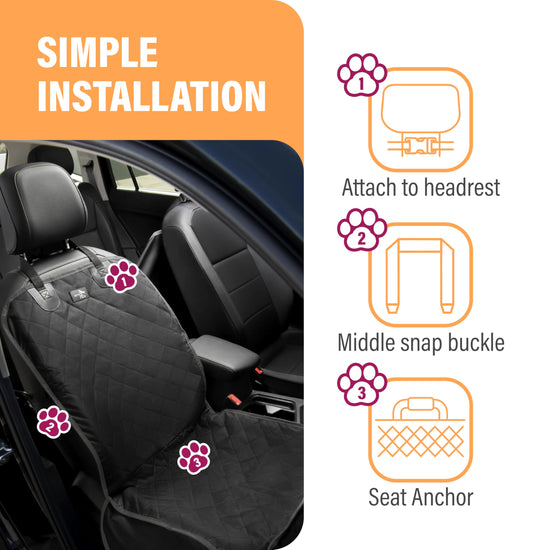 Active Pets vehicle seat cover — waterproof front seat protector for pets