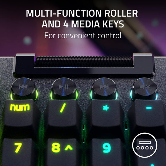 Razer BlackWidow V4 — mechanical gaming keyboard with customizable RGB lighting