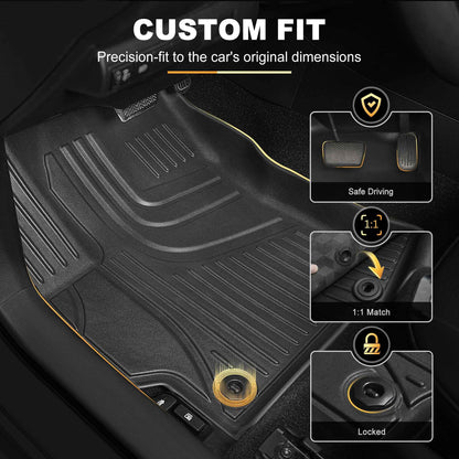 AOMSAZTO car floor mats - Heavy duty TPE all weather liners for Toyota Corolla sedan 2020-2026