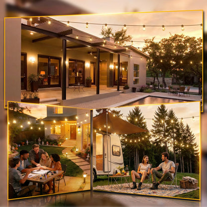 addlon string lights with LED bulbs