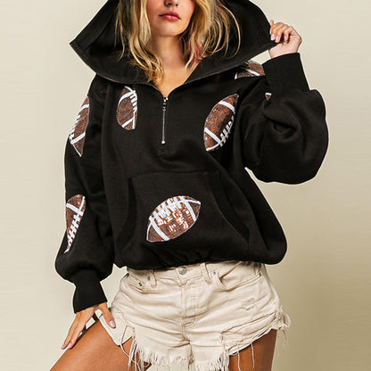 SeekMe sweatshirt with sequin detail and pockets