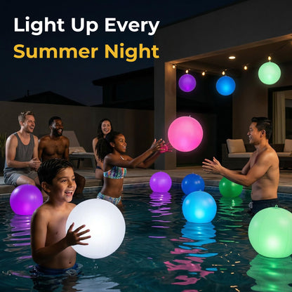 HAPIKAY solar floating pool lamp – 14 inch waterproof LED color changing orbs