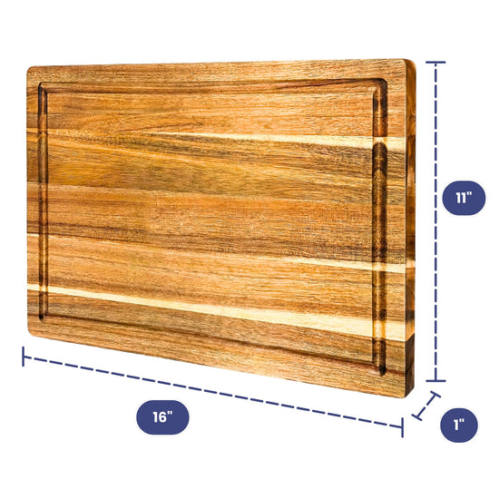 Cutting board — Non toxic acacia wood with natural beeswax finish by Ziruma