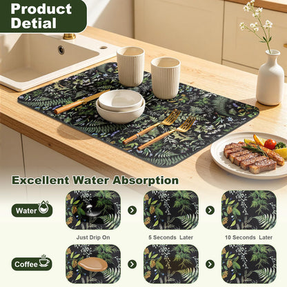 LOKHOM dish drying mat — highly absorbent and quick drying design.