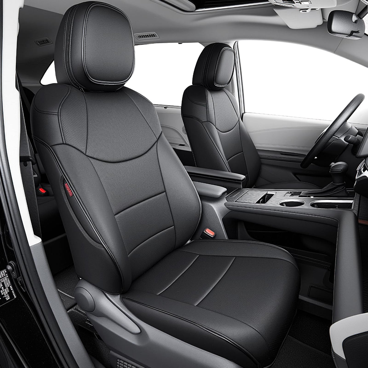 HKZ Sienna car seat covers — leather set for 8-seat Toyota Sienna models 2021-2026