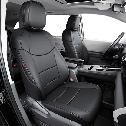 HKZ Sienna car seat covers — leather set for 8-seat Toyota Sienna models 2021-2026