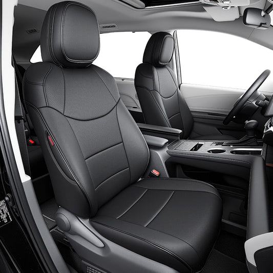 HKZ Sienna car seat covers — leather set for 8-seat Toyota Sienna models 2021-2026