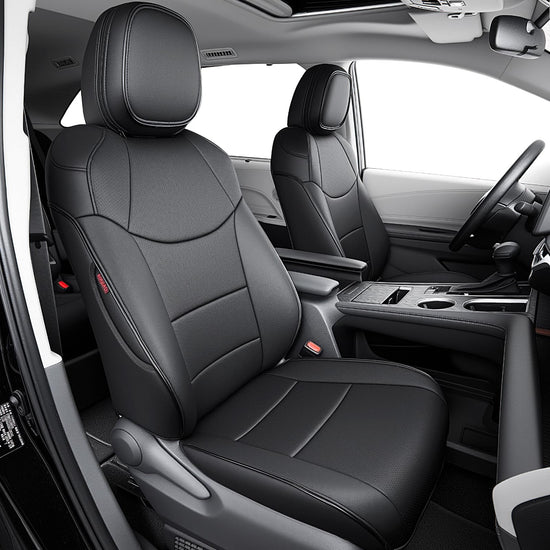 HKZ Sienna car seat covers — leather set for 8-seat Toyota Sienna models 2021-2026
