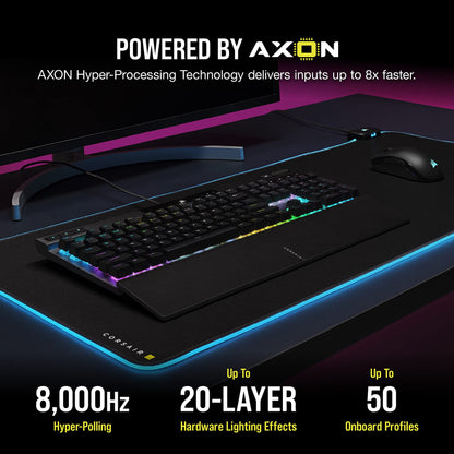 Corsair K70 RGB mechanical keyboard — USB passthrough and media controls
