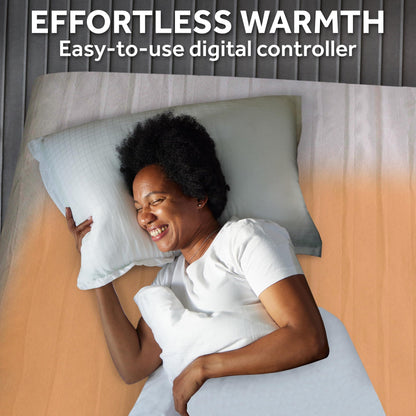 Mattress cover — Sunbeam heated with auto shut-off and deep pocket skirt