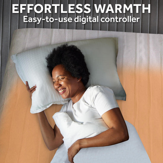 Mattress cover — Sunbeam heated with auto shut-off and deep pocket skirt