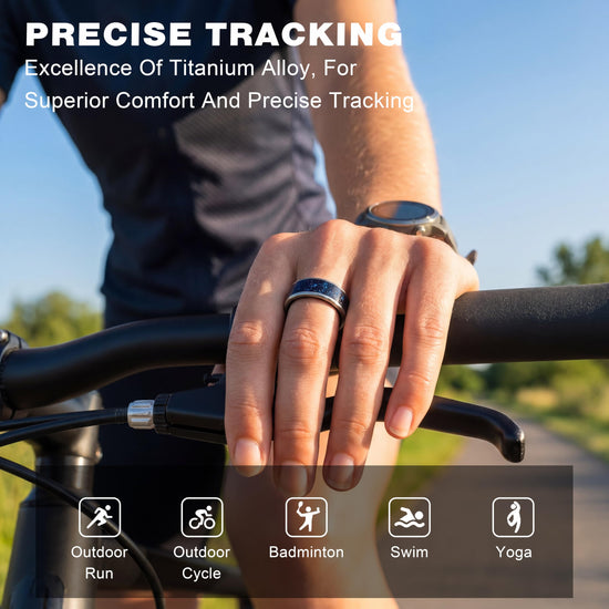 CEVSTHO Smart Ring Fitness Tracker, Heart Rate&Sleep Tracker with SpO2