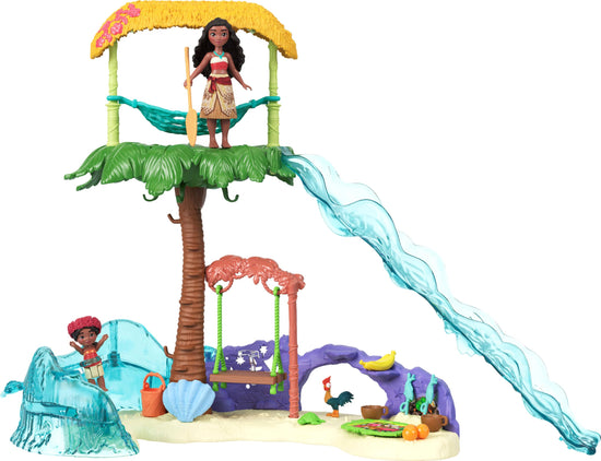 Toy figure playset — Moana's island adventure with Moana and Simea dolls