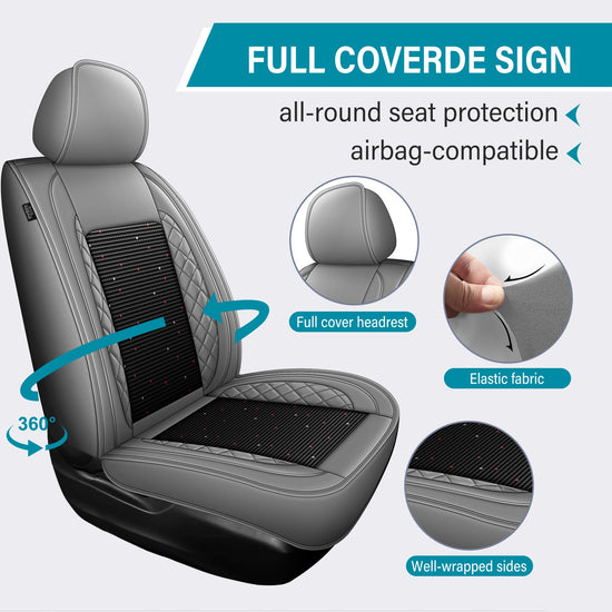 AOMSAZTO vehicle seat cover — breathable ice silk faux leather for Volkswagen Jetta 2008-2026