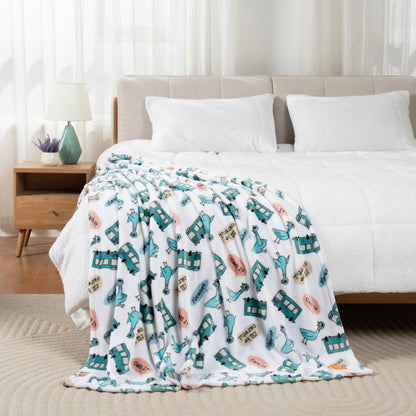 Peanuts & Mo & LBT kids throw blanket — cozy design for comfort and warmthPeanuts & Mo & LBT kids blanket — cozy design for comfort and warmth