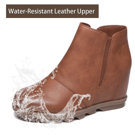 Athlefit wedge booties — comfortable hidden wedge ankle boots for women