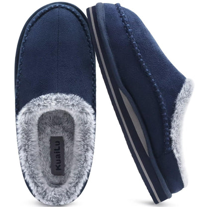 KuaiLu mens slippers with arch support and memory foam for indoor outdoor use