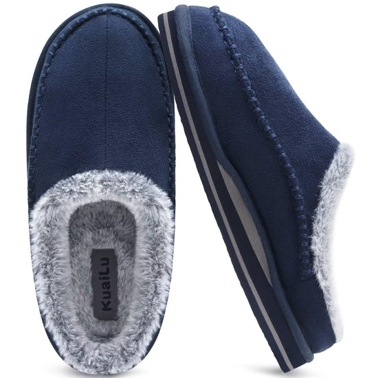 KuaiLu mens slippers with arch support and memory foam for indoor outdoor use