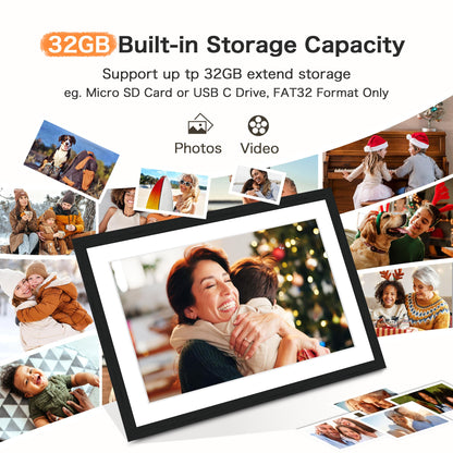 Pastigio digital picture frame — 10.1 inch 1080P touch screen with 16GB memory
