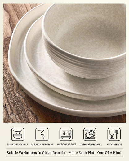 Famiware dinnerware set - Milkyway collection with 12, 18, or 24 pieces
